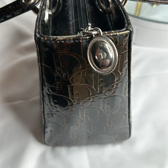 Christian Dior Hand Bag Brown Enamel - Picture 17 of 17